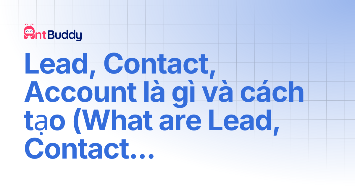 Lead, Contact, Account là gì và cách tạo (What are Lead, Contact ...